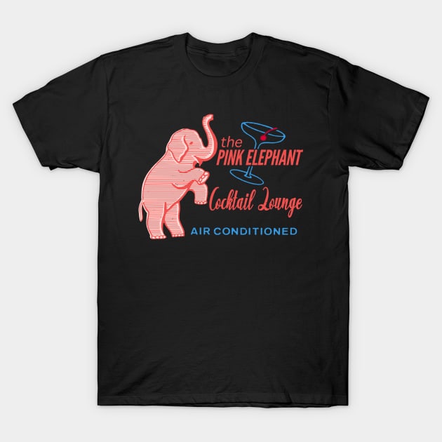 The Pink Elephant Cocktail Lounge T-Shirt by LittleBunnySunshine